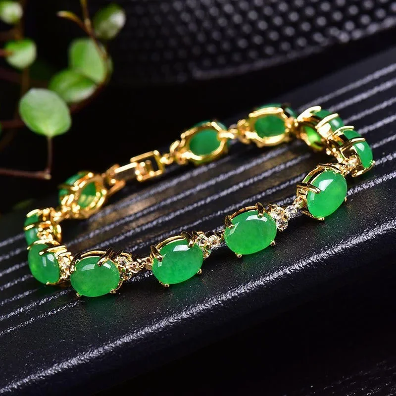 Bracelets - Natuurlijke Groene Jade Agaat LIEFDE Kralen