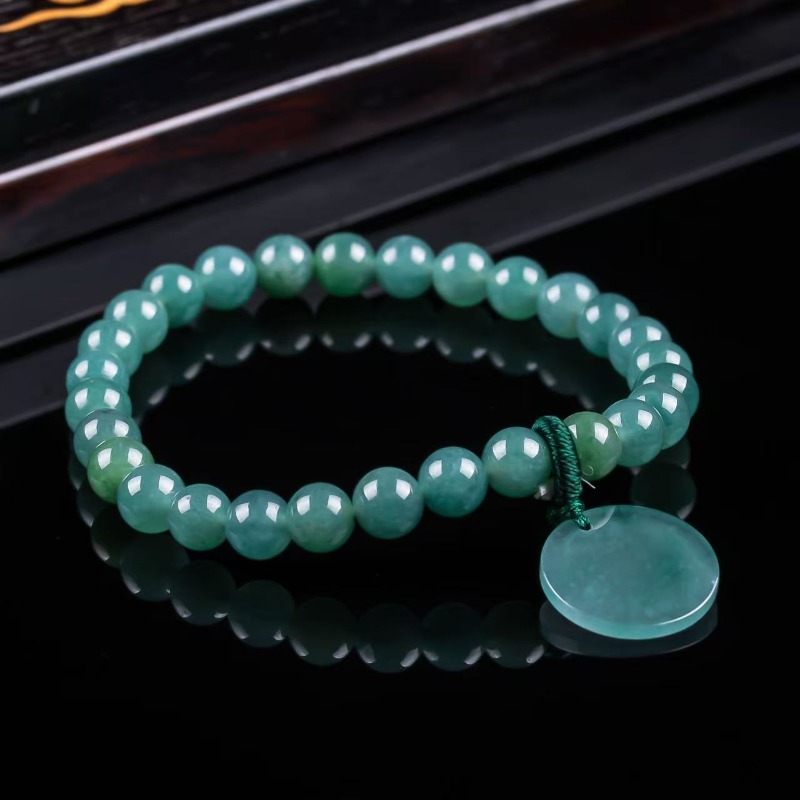 Bracelets - Natuurlijke Jadeiet Blauw Water Niets Plaquette