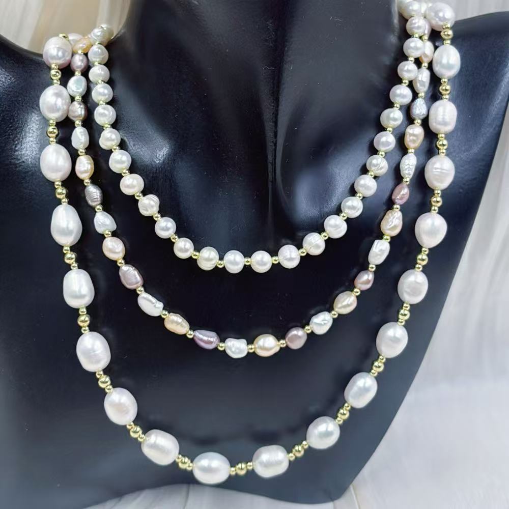 Pearl Choker Necklace Vintage - Voor Moeder Sieraden Cadeau Paars Roze