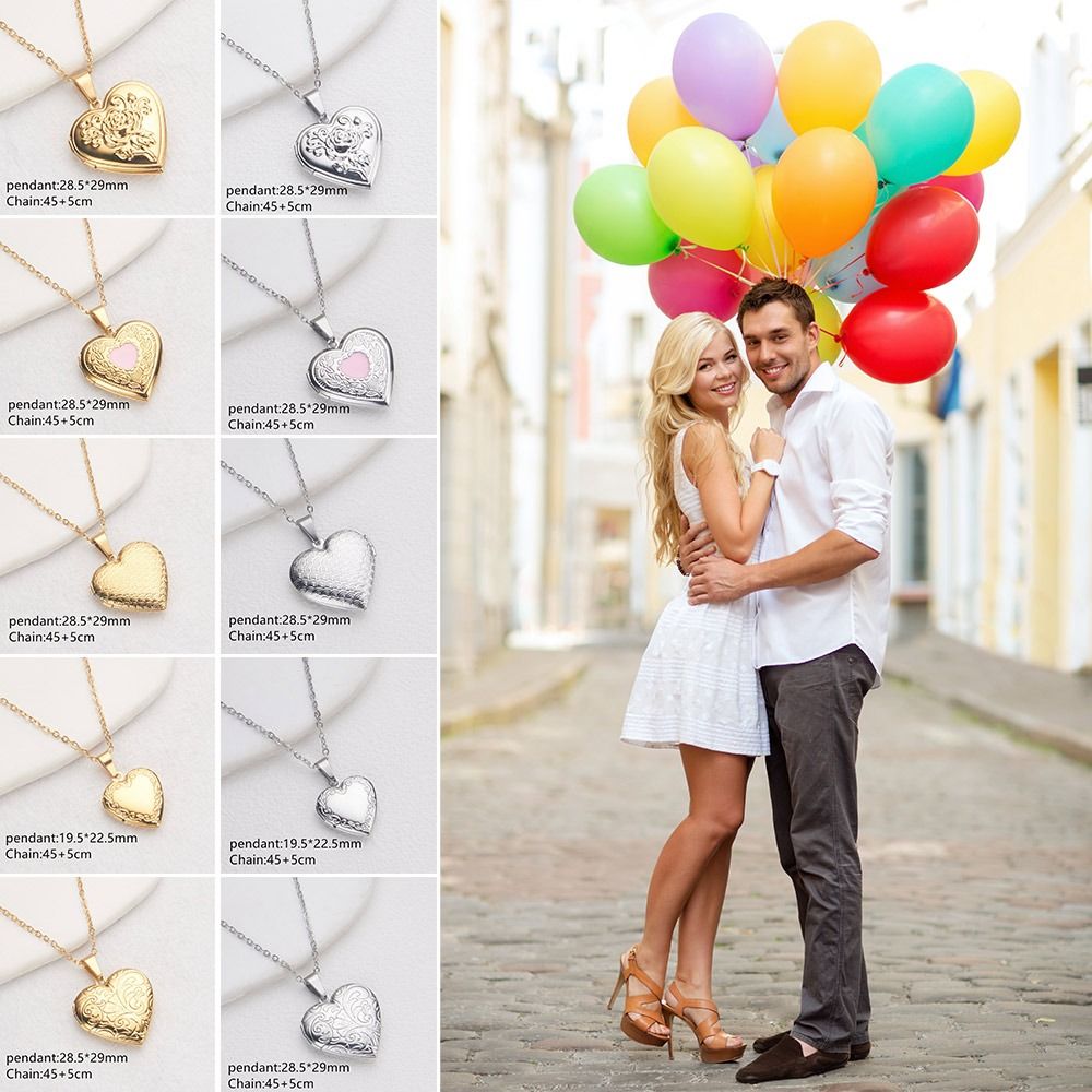 Heart Locket Necklace Photo - Diy Ketting Foto Foto Medaillon Ketting