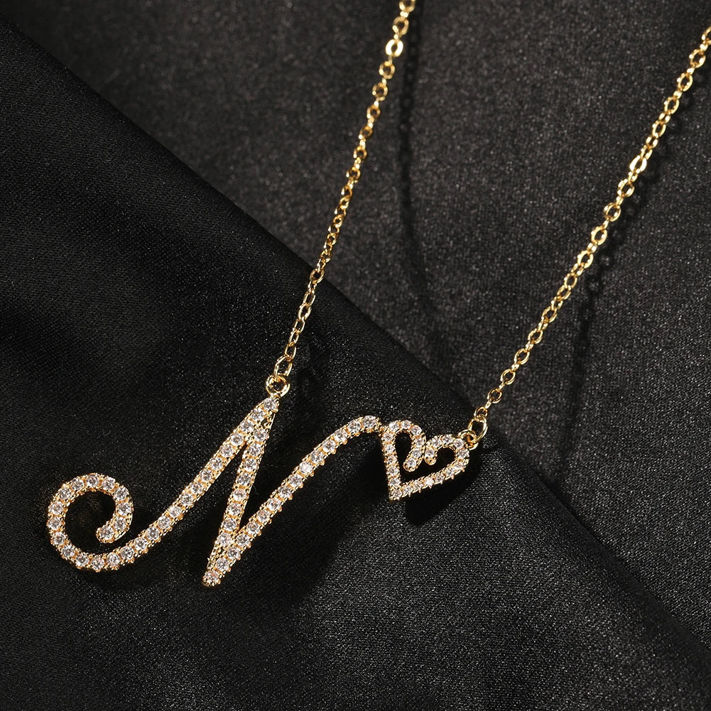 Gepersonaliseerde script initi - Initial Letter Necklace 18K Gold recensie en prijs