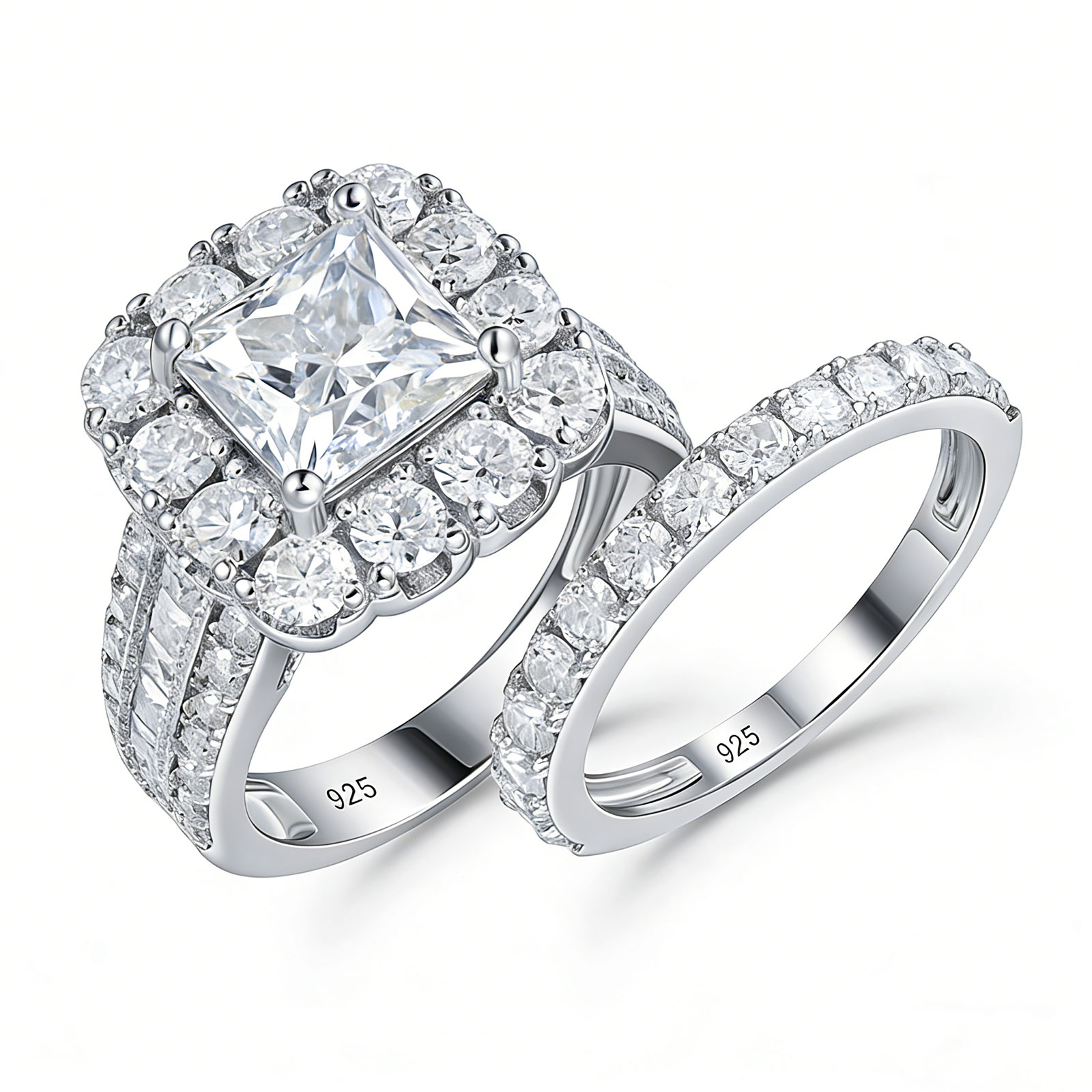 Newshe 2-delige set 925 zilver - Moissanite Engagement Ring 1 Carat recensie en prijs