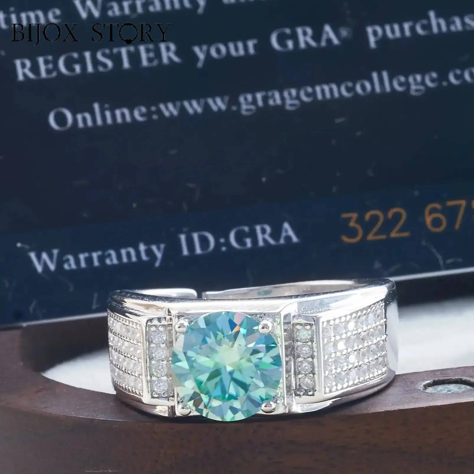 1 Karaat Natuurlijke Blauwe Kl - Moissanite Engagement Ring 1 Carat recensie en prijs