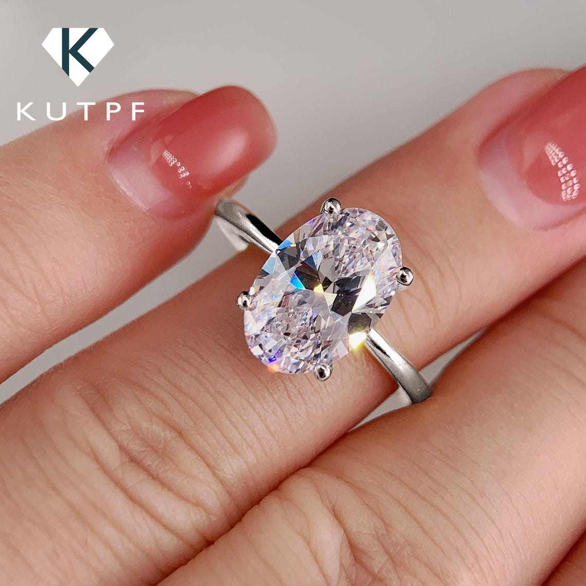 1/2/3 karaat ovaal geslepen Mo - Moissanite Engagement Ring 1 Carat recensie en prijs