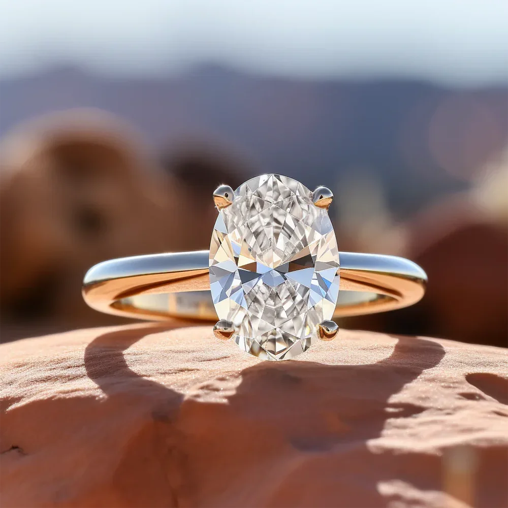 1/2/3 karaat ovaal geslepen Mo - Moissanite Engagement Ring 1 Carat recensie en prijs