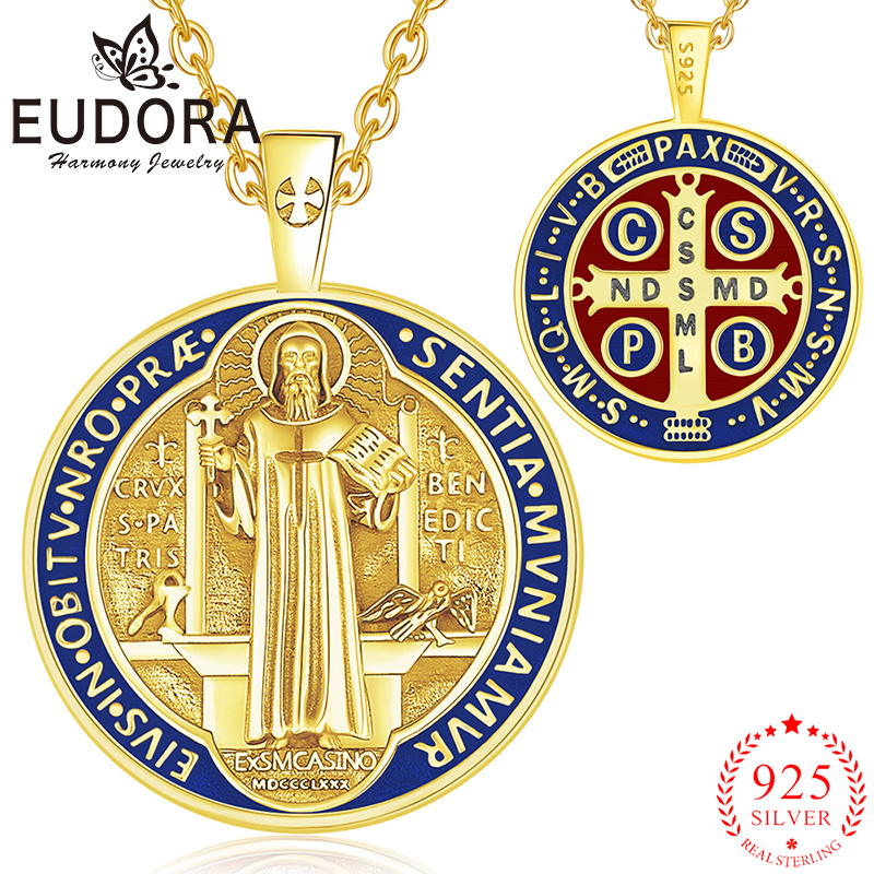 Eudora 925 Sterling Zilver Sin - Cross Pendant Necklace Gold recensie en prijs