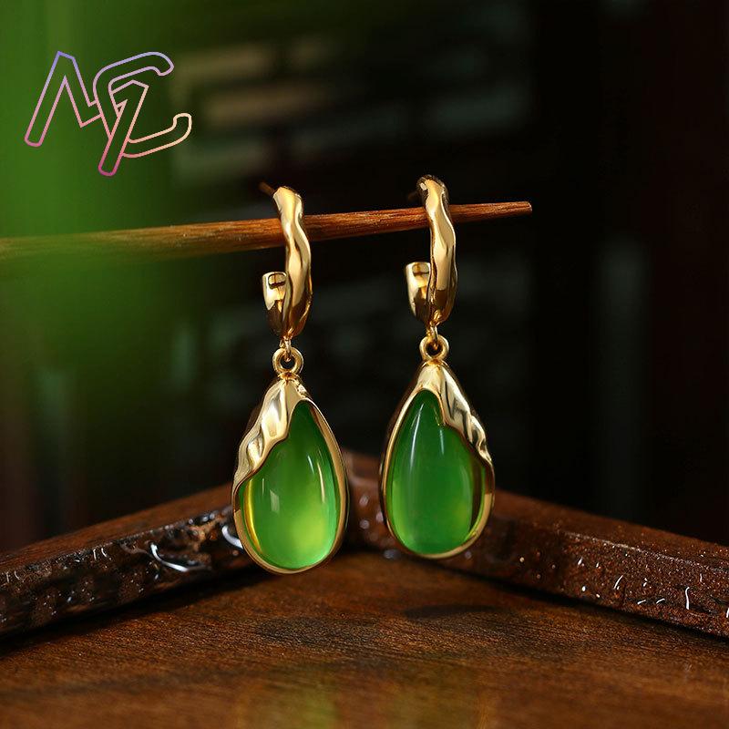 Groene echte jade oorbellen in - Earrings recensie en prijs