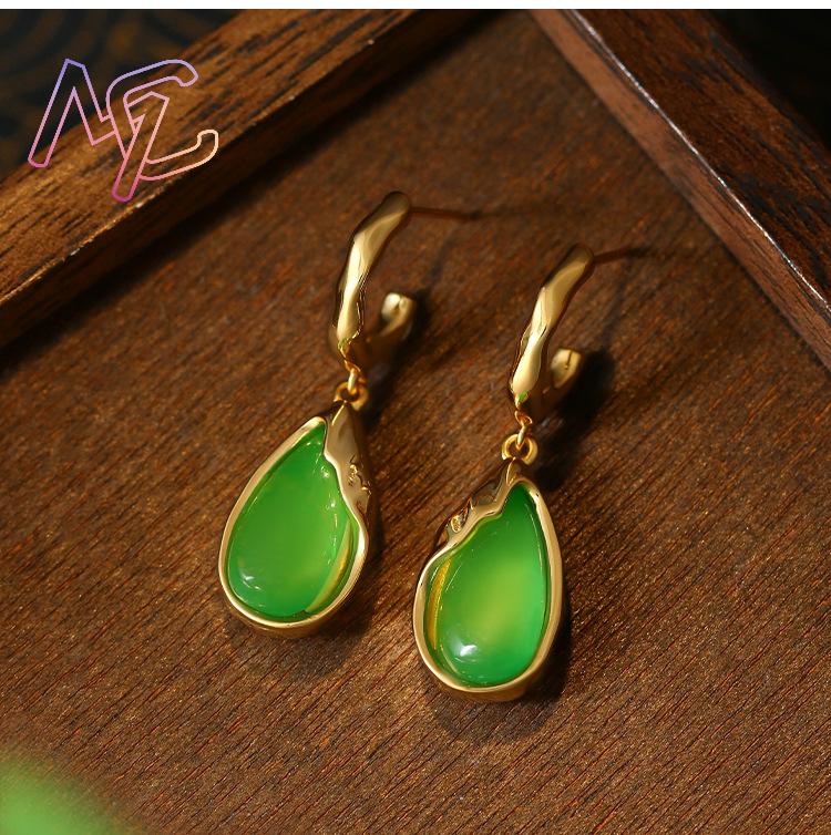 Groene echte jade oorbellen in - Earrings recensie en prijs