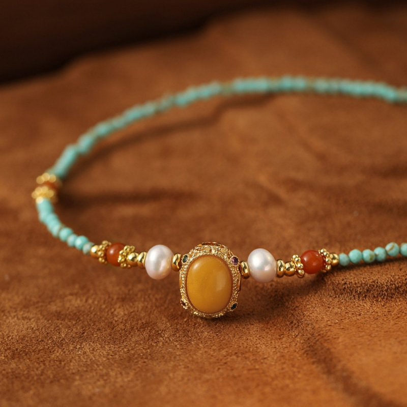 Nieuwe collectie vintage blauw - Pearl Choker Necklace Vintage recensie en prijs