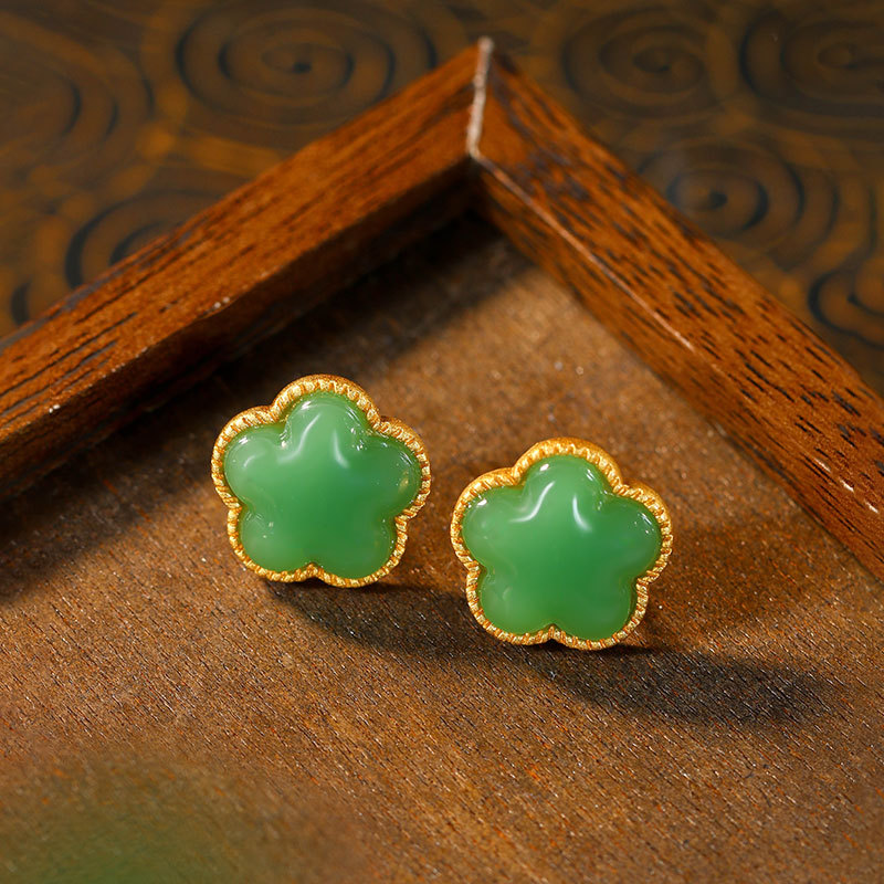 Groene natuurlijke jade klaver - Earrings recensie en prijs