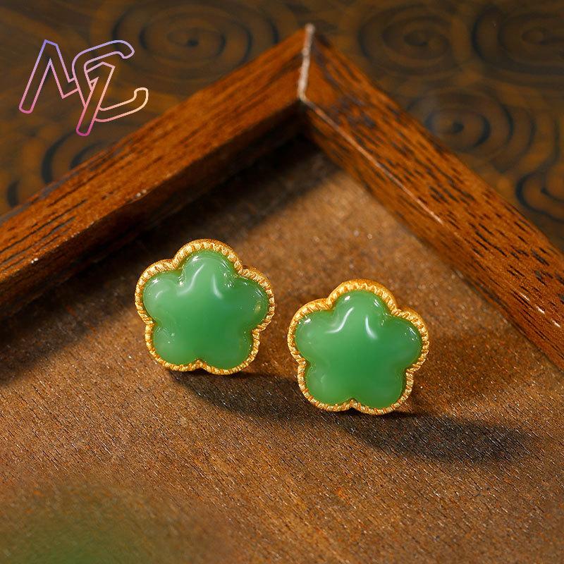 Groene natuurlijke jade klaver - Earrings recensie en prijs