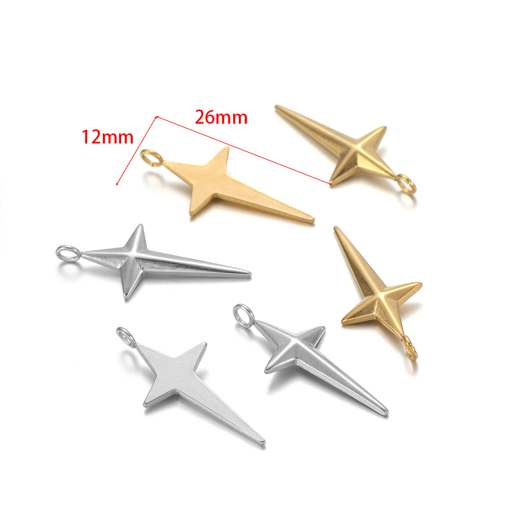 5 stuks roestvrij staal vergul - Cross Pendant Necklace Gold recensie en prijs