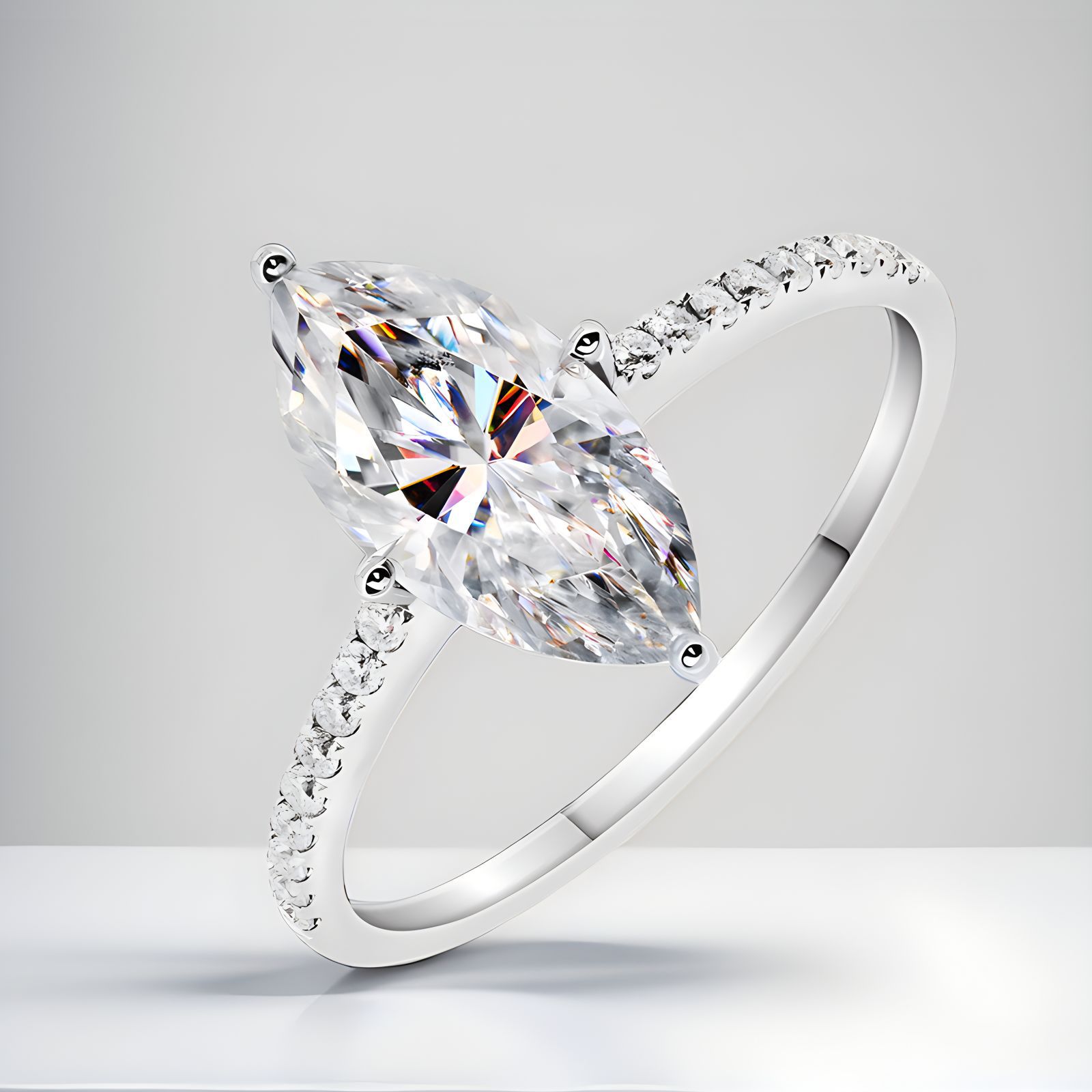 Luxe Echte 1 Karaat D Kleur Ma - Moissanite Engagement Ring 1 Carat recensie en prijs