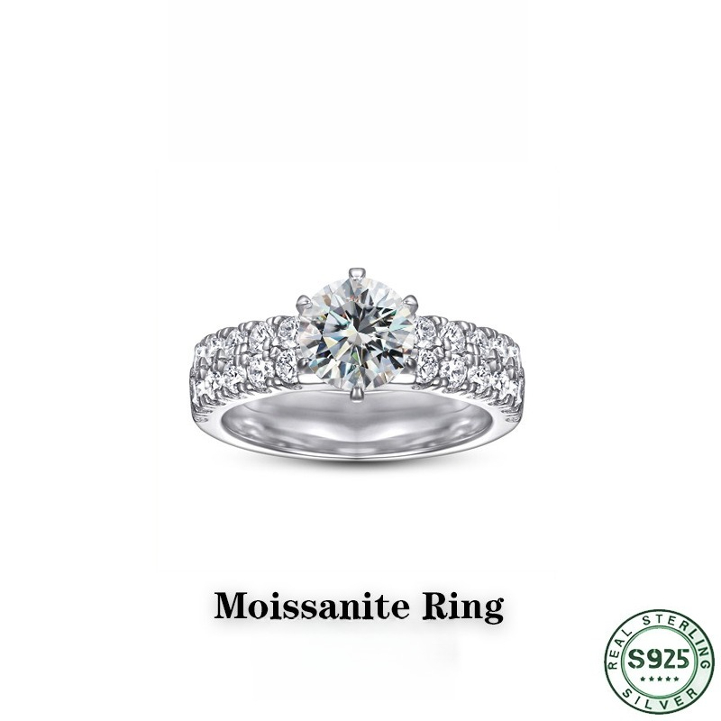 Populaire, modieuze ring van 1 - Moissanite Engagement Ring 1 Carat recensie en prijs