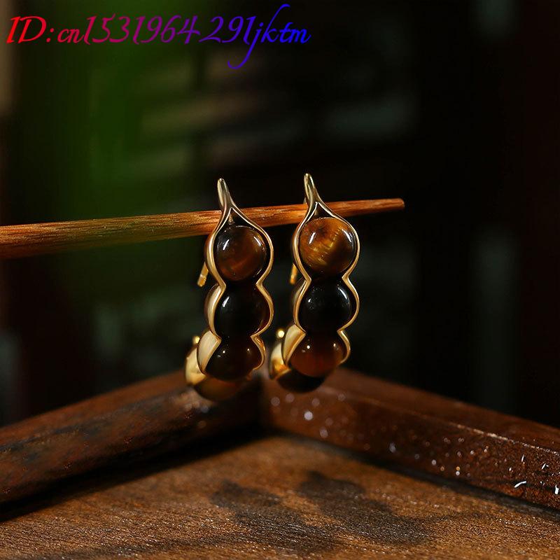 Tiger Eye Pod Oorbellen Edelst - Earrings recensie en prijs
