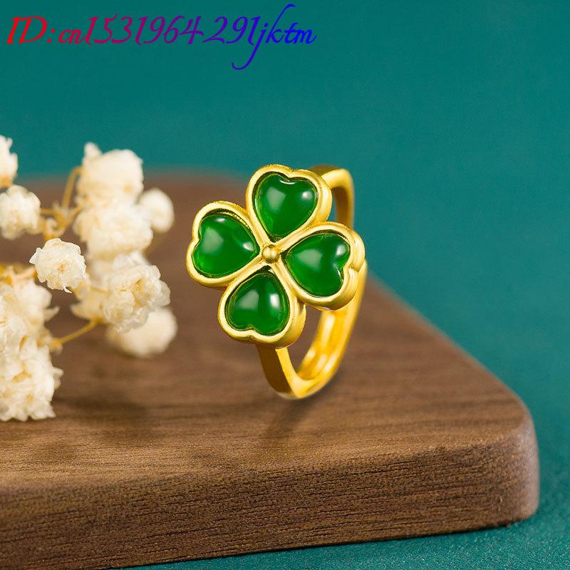 Natuurlijke Groene Jade Klaver - Rings recensie en prijs