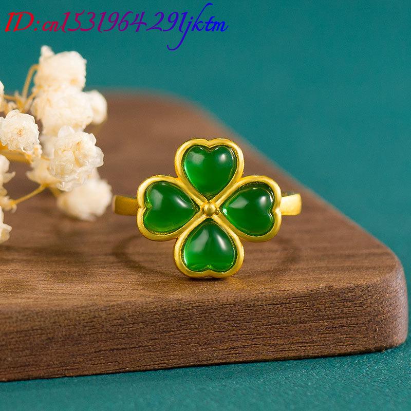 Natuurlijke Groene Jade Klaver - Rings recensie en prijs